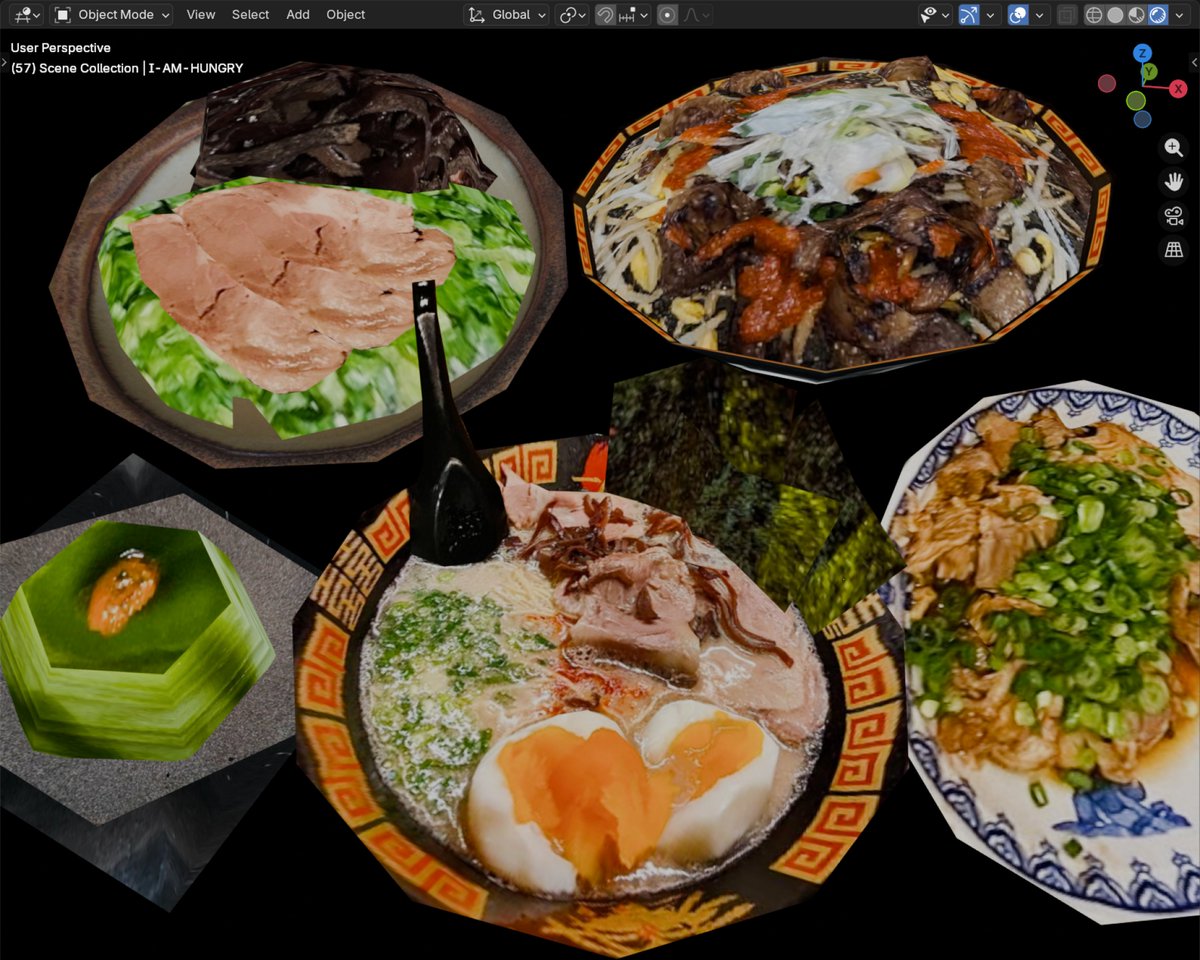 warpaint2017's tweet photo. The urge to model #lowpoly food is unbeatable. https://t.co/4f8HOobO4L