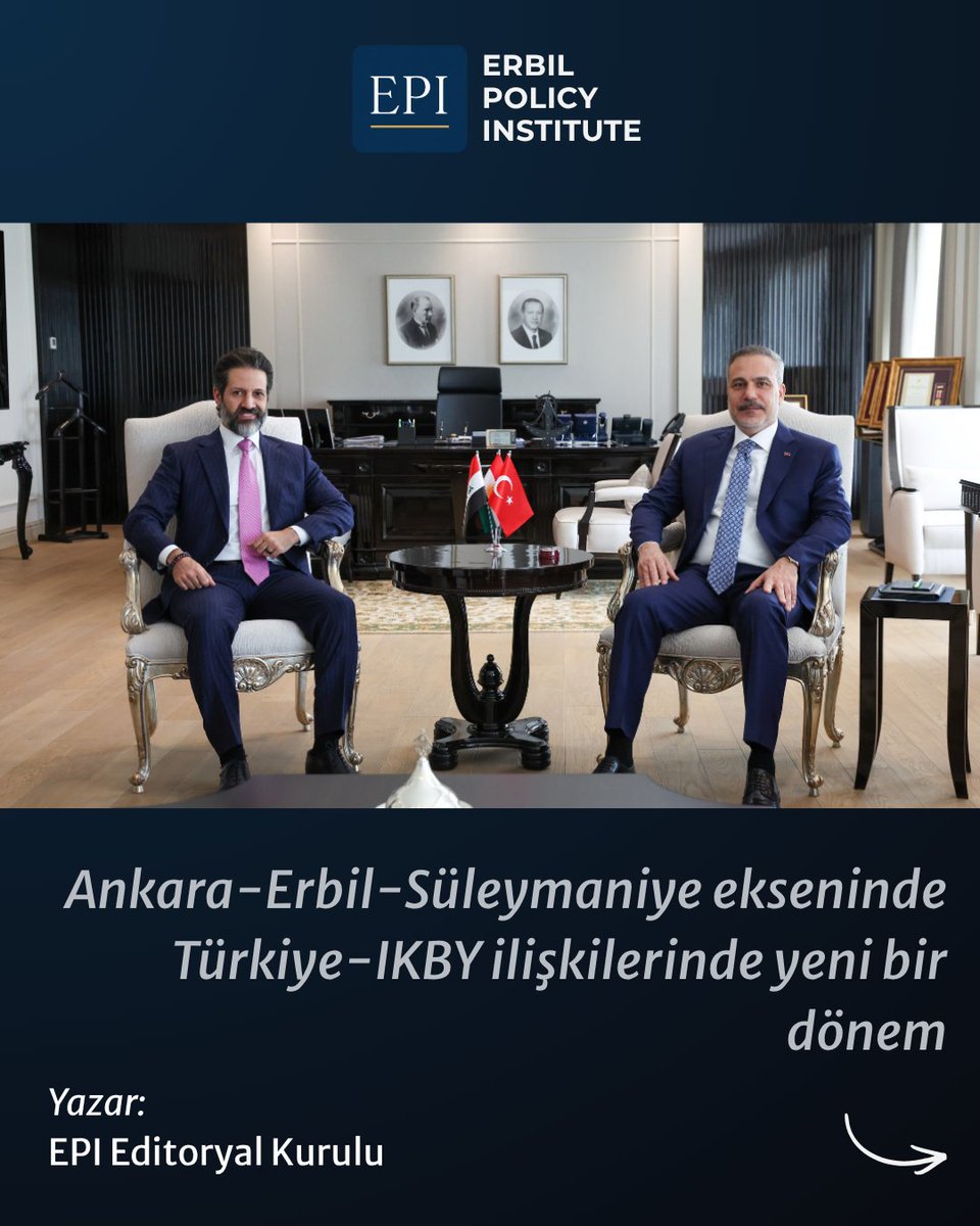 erbilpolicyinst's tweet photo. #YENİ

Erbil Policy Institute (EPI), Türkiye-KYB ilişkilerinin onarıldığı yeni dönemde, Ankara-Erbil-Süleymaniye ekseninde Türkiye-IKBY ilişkilerinin nasıl dönüştüğü ve bu değişimin muhtemel etkilerini analiz etti.  

https://t.co/oYVDBF0x2d https://t.co/cemQgbekeX