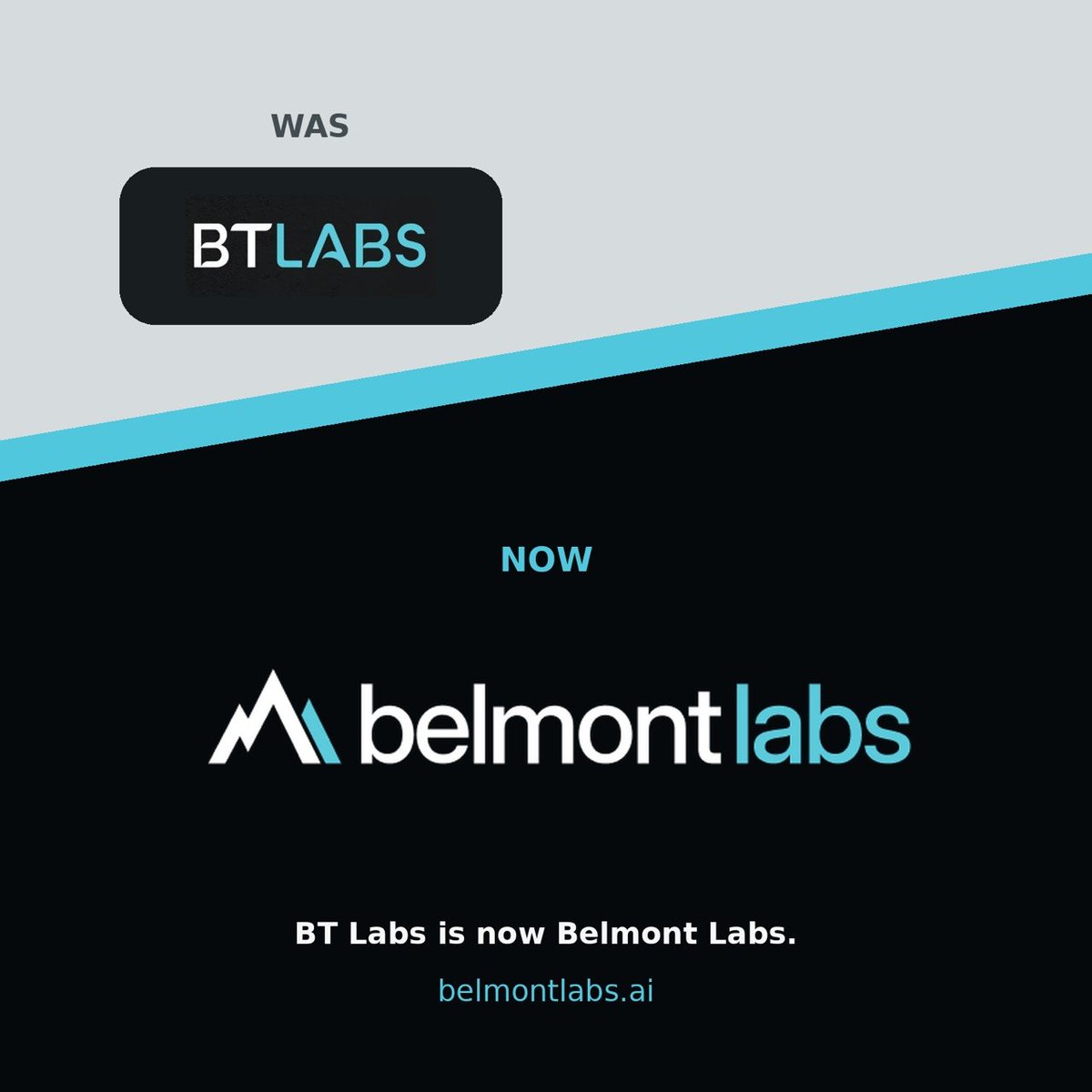 belmontlabs_ai's tweet photo. BT Labs is now Belmont Labs.

New name. Same team. Bigger mission.
We’re building AI your enterprise owns: The models, the data, and the intelligence that compounds with your business.

Welcome to Belmont Labs. https://t.co/nB2coZJtuy