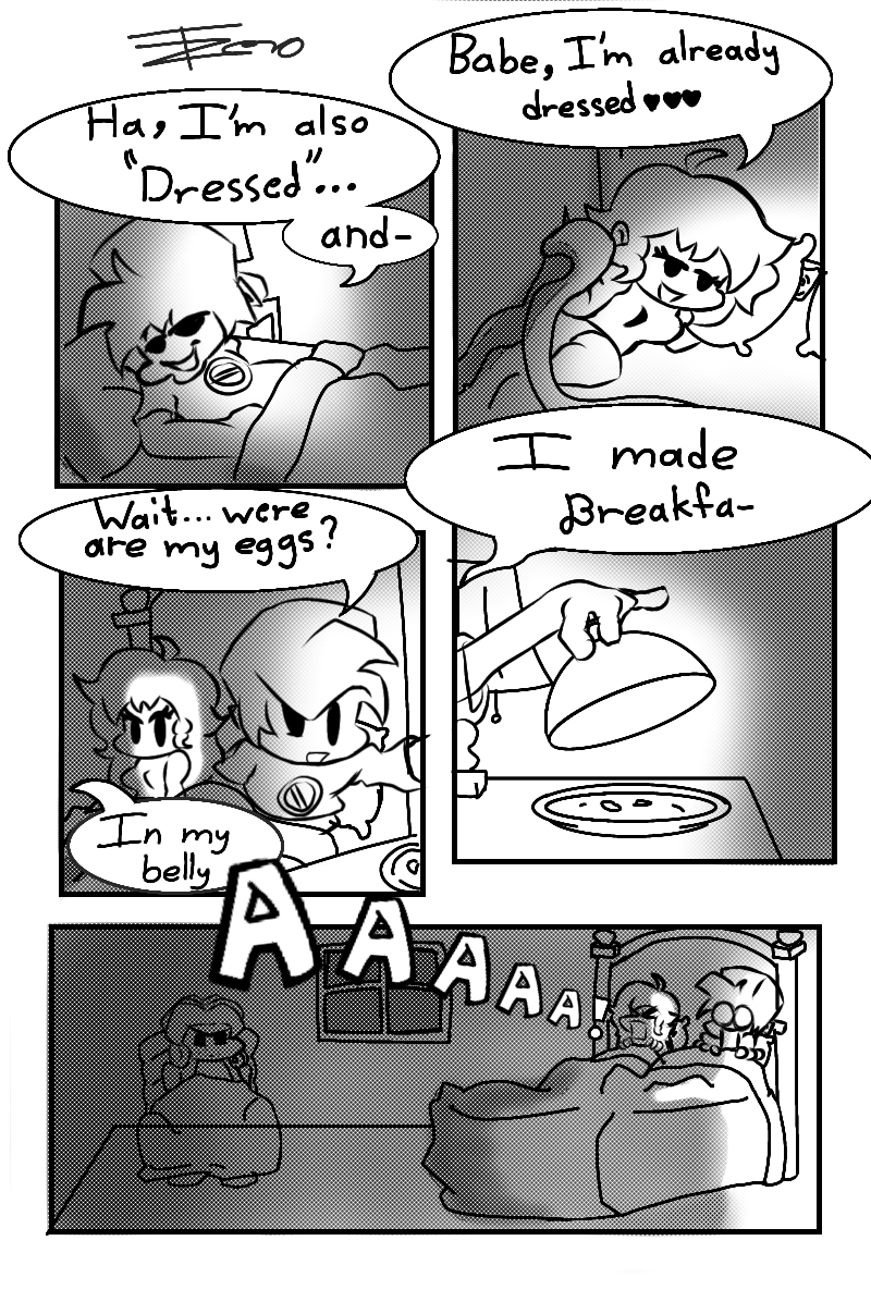 Officialy_TZer0's tweet photo. [FNF comic no. 5] I made it a long time and forgot to post it.
#fnf #fridaynightfunkin #fancomic #comic #fnfoc #digitalart #fanart https://t.co/QqlDDSWiKb
