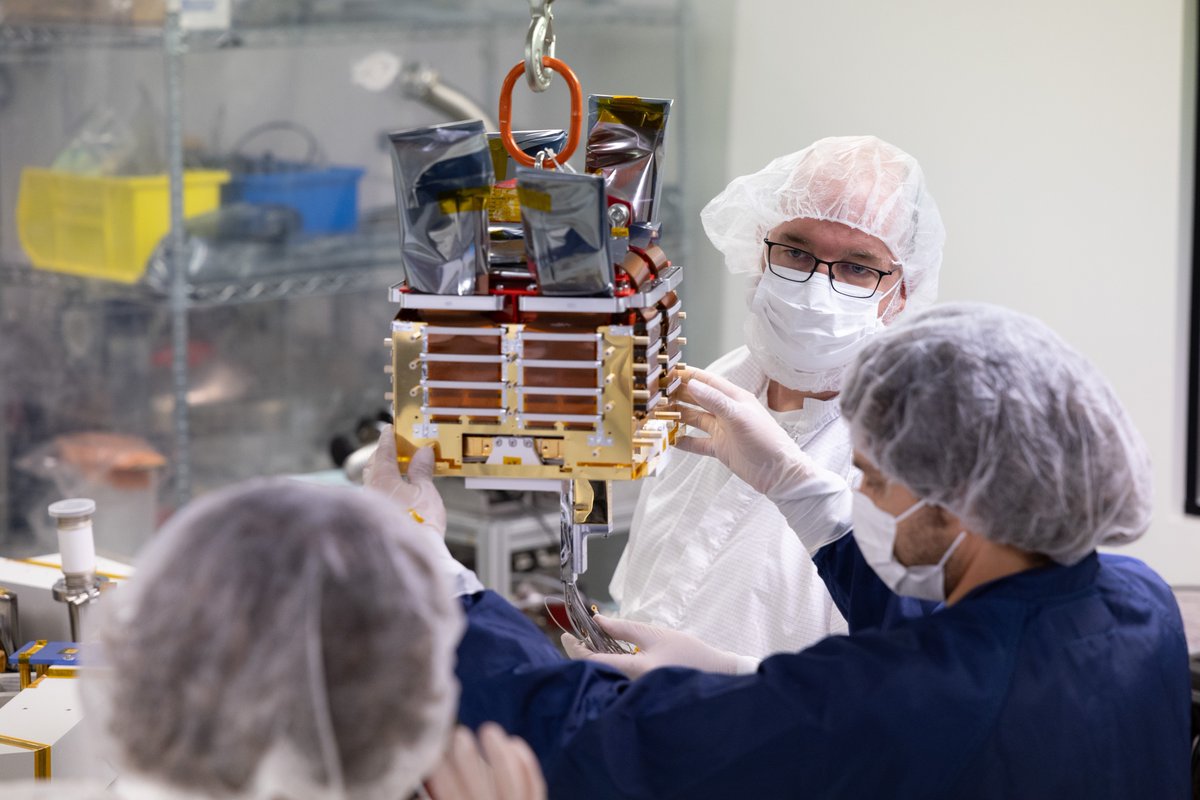 COSITelescope's tweet photo. Check out these photos of @ucbssl engineers assembling COSI flight instrumentation in July 2026. https://t.co/kCmCIf87bc