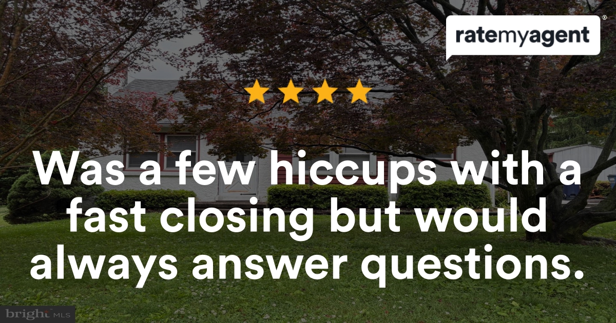 KellyACorda's tweet photo. My latest RateMyAgent review in Spring City.

https://t.co/iVsTMDX7zk

...
#ratemyagent #realestate #Realty_ONE_Group_Restore__Collegeville https://t.co/Nt6XANQgLB