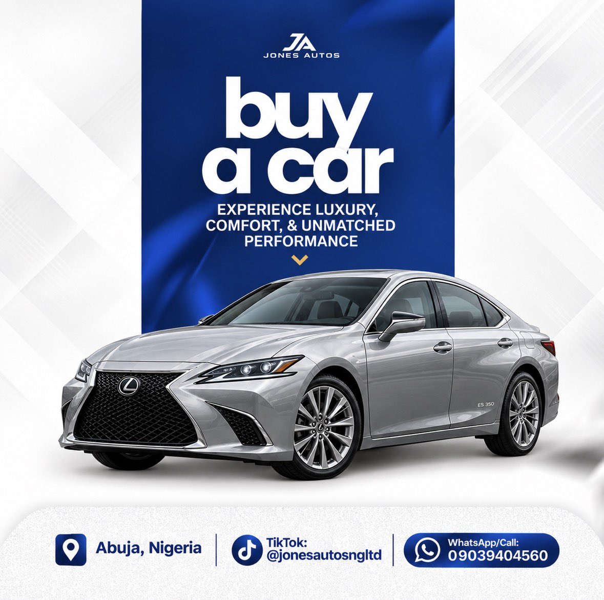 jonesautosng's tweet photo. 2019 LEXUS ES350 🚘 | Luxury • V6 • Abuja 📍 | DM for Price &amp; Enquiries https://t.co/byB94M9Pzh