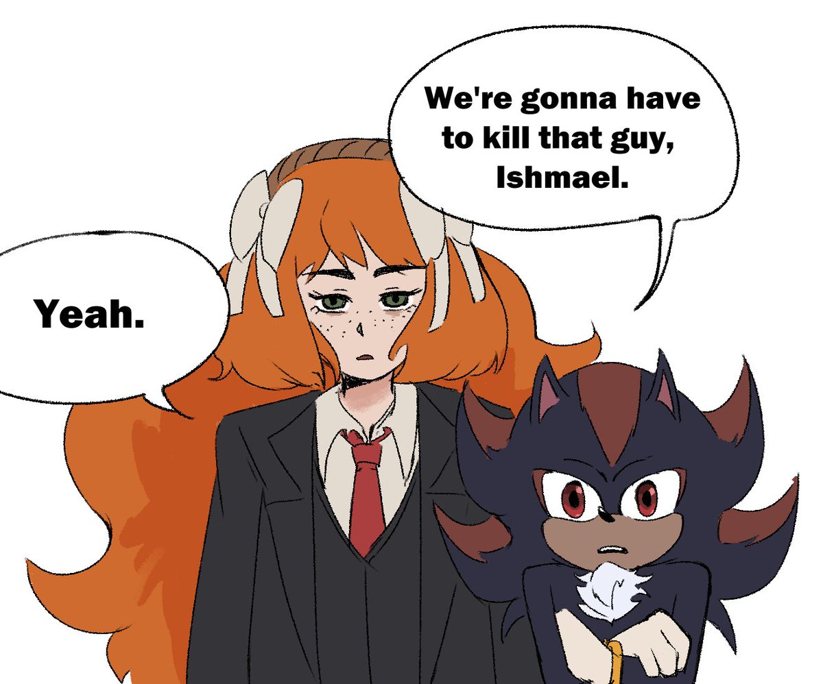kry_snt's tweet photo. Ishmael Limbus Company and Shadow The Hedgehog doodle I did a while back https://t.co/3xdkIUjsga