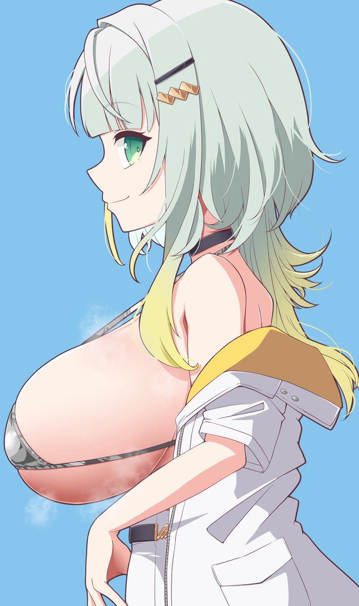 take40mgs's tweet photo. なんかシルバーウィークの流儀らしいからさ、ちょっと銀ビキニ見せてよ、紡乃世。 https://t.co/mrptenj0Ew