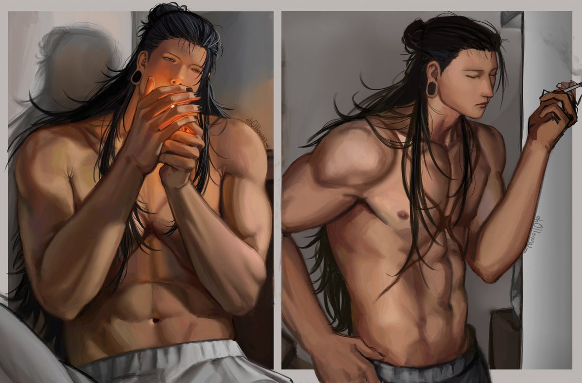 h0lloww_'s tweet photo. (Redraw) Anatomy studies with Geto 

#GetoSuguru #JJK https://t.co/mEWY6zw3k0