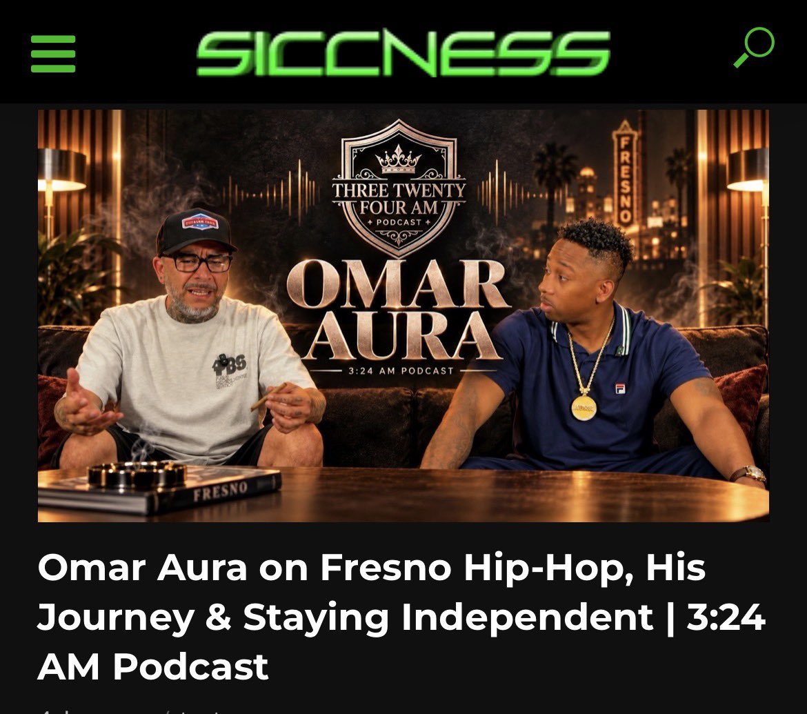 SiccnessNet's tweet photo. Omar Aura on Fresno Hip-Hop, His Journey &amp; Staying Independent | 3:24 AM Podcast https://t.co/OV9kPJvPke https://t.co/Wb9crFPj4X