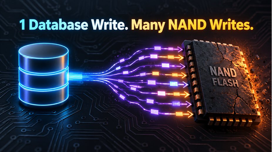 McObject's tweet photo. Your #embeddeddatabase may be wearing out #NANDflash faster than expected. 

This article in @embedded_online explains how write amplification, high storage utilization and #databasearchitecture affect flash lifespan &amp; system cost. 
https://t.co/ewXbc0NdTX

#EmbeddedSystems #NAND https://t.co/aV4lZPSdTC
