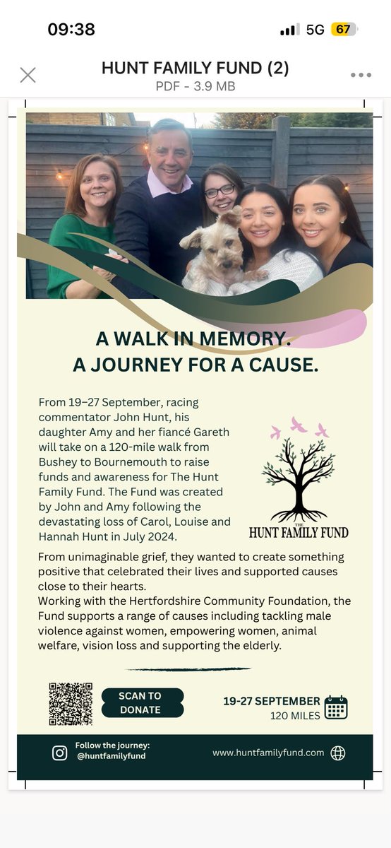 HuntyCaller's tweet photo. Huge thank you to all @WarwickRaces for their support.
Jockey Club Racecourses have, once more, been amazing. We’ve now done 57 miles in 4 days so will be through halfway by 10 am tomorrow. ❤️❤️ https://t.co/tljVGfT4X5