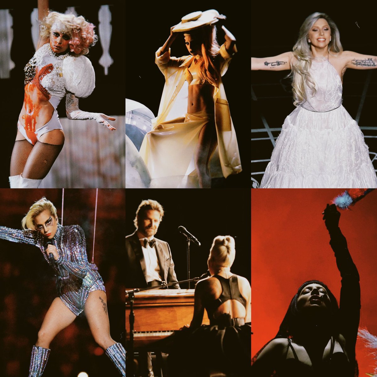 keaaaaley's tweet photo. the 6 most important performances of gaga’s career. https://t.co/cvT6NJpVaH