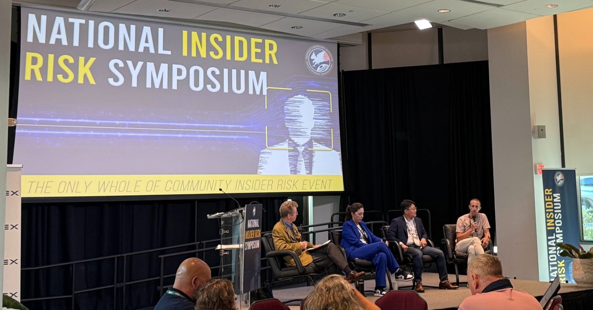 Ent_Security's tweet photo. Our Co-founder &amp; CTO Brandon Dixon joined a panel of security leaders at the National Insider Risk Symposium.

The conversation covered protecting our nation’s water infrastructure and identifying the users most at risk.

#IntentAware #AISecurity #EndpointSecurity https://t.co/VkdLQ7uX1T
