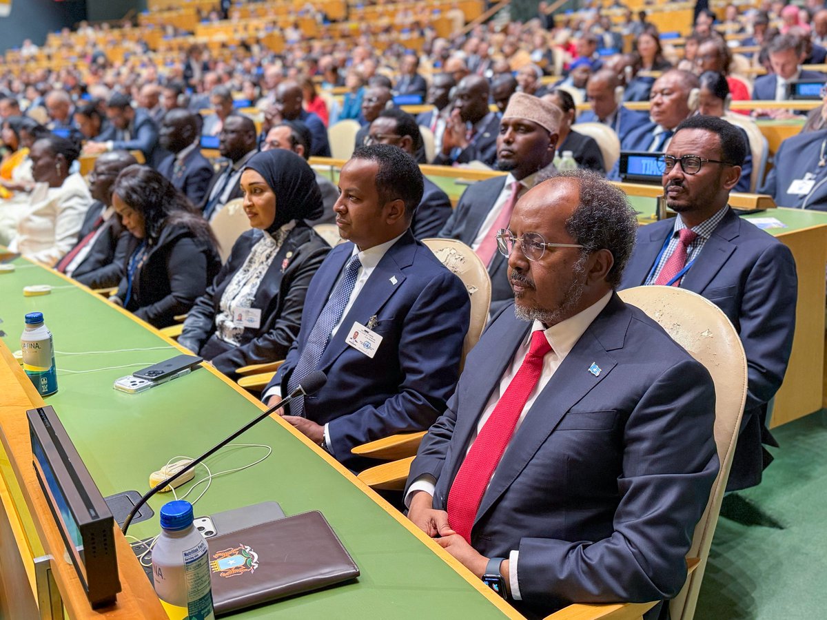 KhadijaMakhzumi's tweet photo. It is an honor to accompany the President of the Federal Republic of Somalia, H.E. Dr. Hassan Sheikh Mohamud, at the opening of the 81st Session of the United Nations General Assembly in New York.

I look forward to contributing to Somalia’s engagement at this important global forum and advancing our national priorities on human rights, family and child protection.