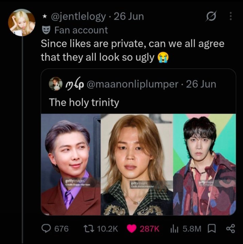 ZaraB8y's tweet photo. @linah_45 Especially jimin the pig Stan’s they have shippers account and set up account where they log in to drag him
I hope will defame that pig too 
Imagine using Micheal Jackson as a means to set him up for blinks who dragged that pig with thousands of like and millions of views https://t.co/wcRVUlg4jL
