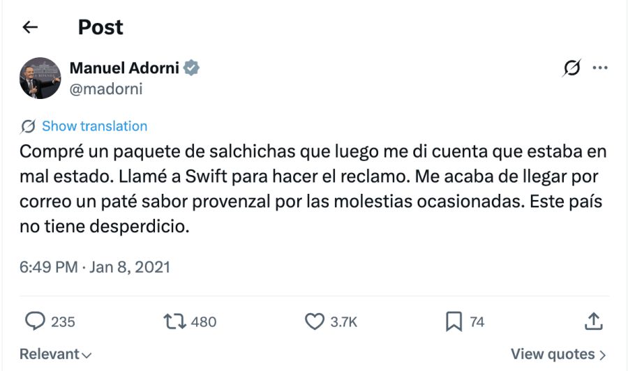 roli80's tweet photo. Mientras tanto, Adorni tenía 600 mil dólares en criptomonedas. https://t.co/DqcJVwXwOF