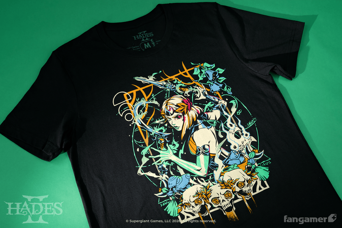 Fangamer's tweet photo. Just in time for Hades II's first anniversary we're launching a new shirt, Princess of the Underworld, plus a sale on products from across our Hades collection! 

Browse everything here: https://t.co/arcMwgolft https://t.co/SDYXKm6b6X