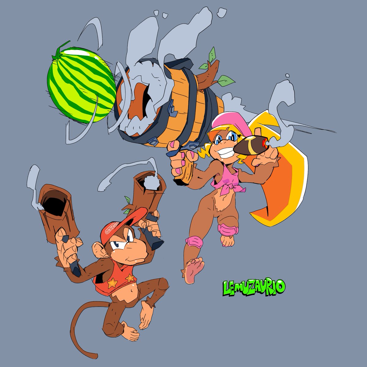 Lemuzaurio's tweet photo. Dixie and Diddy Kongmission https://t.co/MUx8JFBfO7