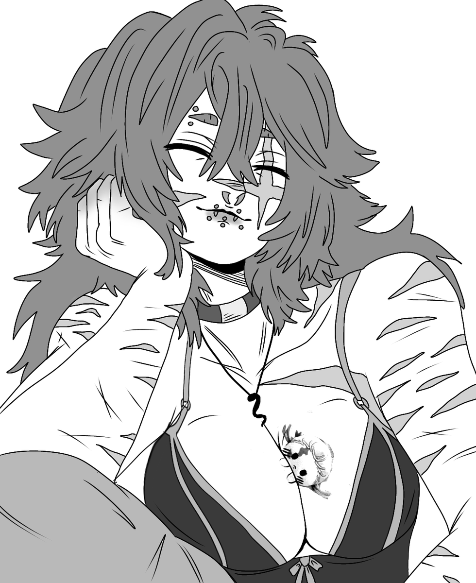 sasamajkemi's tweet photo. I haven't drawn women in ages i forgot how to do it but uhhh fem Enzo by my friends request okay
#gachioc #stringsnake ?? https://t.co/UAXslMMQbq