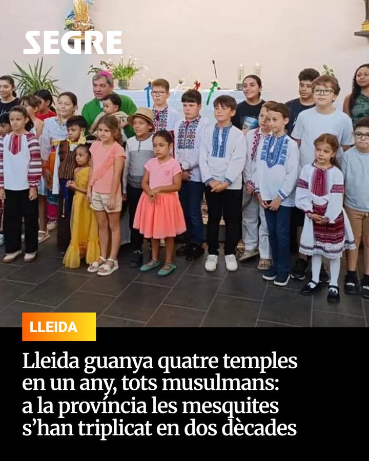 TerresLleida_AC's tweet photo. Un any. Quatre temples nous. Tots musulmans.
Vint anys. Les mesquites, triplicades.

I després diran que no hi ha substitució
i que l’islam no s’imposa.

💙#SalvemLleida https://t.co/24zNtf9EJ0