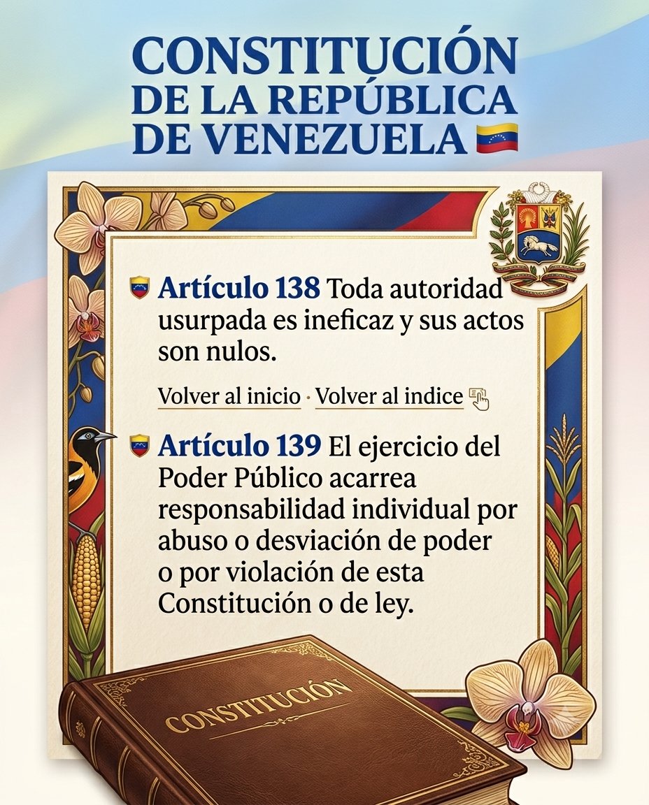 LaVerdadTraePaz's tweet photo. @AlbertoRodNews La administración @POTUS @SecRubio @usembassyve @WhiteHouse saco a #Maduro y dejaron la represión intacta en #Venezuela 🇻🇪.
Negocio ilegítimamente con la usurpadora, ilegítima, delincuente #DelcyTrump donde la Constitución de la República de Venezuela es clara: https://t.co/yaBjgFPAq9