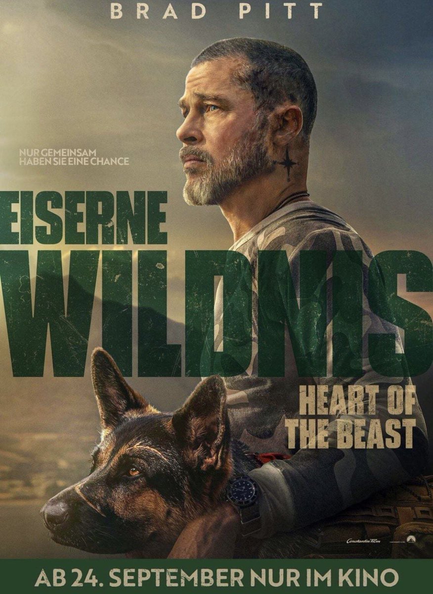 Eros11_'s tweet photo. 🚨: رسمياً حصل فيلم Heart of the Beast بطولة ( براد بيت ) على تقييم 96% من قبل النقاد في موقع Rotten Tomatoes🌟!

تدور قصته حول ضابط قوات خاصة وكلبه العسكري أودين، اللذين يجدان أنفسهما عالقين في أعماق براري ألاسكا القاسية بعد تحطم طائرتهما ، قادم يوم 25 سبتمبر.

#HeartoftheBeast https://t.co/3LV1WUB0Wo