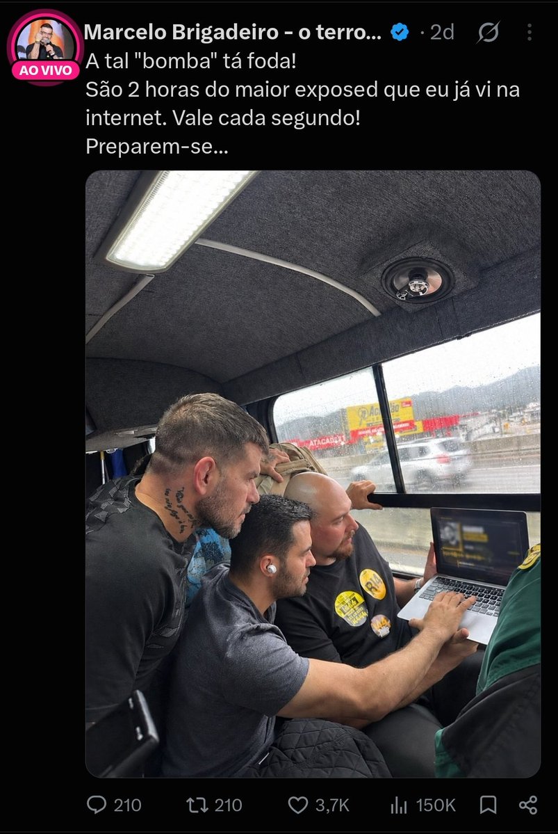 bakuninbolado's tweet photo. Quer dizer que a "grande bomba", o maior exposed contra o Nando Moura, foi um estalinho de 1h e 46m contra da Glenda?
Eu sei que o público do MBL é imbecil. Mas vocês estão subestimando os caras. Ou não? https://t.co/sucs54s8E4
