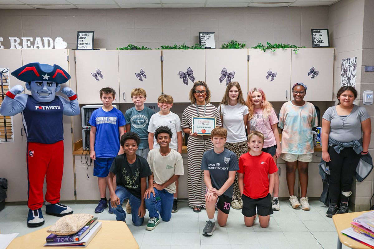 NWSCC's tweet photo. We are excited to partner with the Shoals Chamber to present the Shoals Teacher of the Month for September! Congratulations to MaCara Woods at Forest Hills Elementary & Mallory Robbins at Central Middle School for being selected. #nwscc #GoPatriots #ourcommunity #YourCollege https://t.co/iD5tDqVqbw