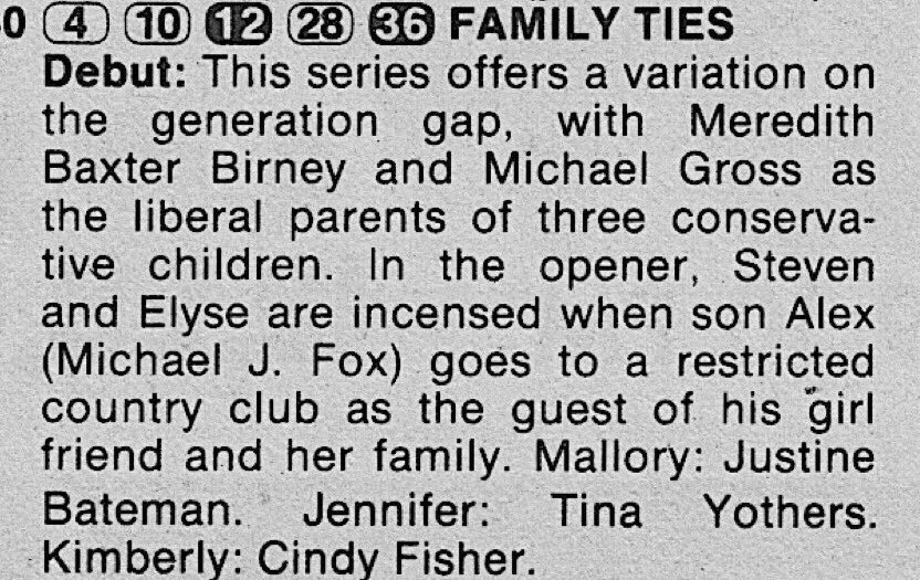 RetroNewsNow's tweet photo. 📺DEBUT: ‘Family Ties’ premiered 44 years ago, September 22, 1982, on NBC https://t.co/ZT38E3y0e9