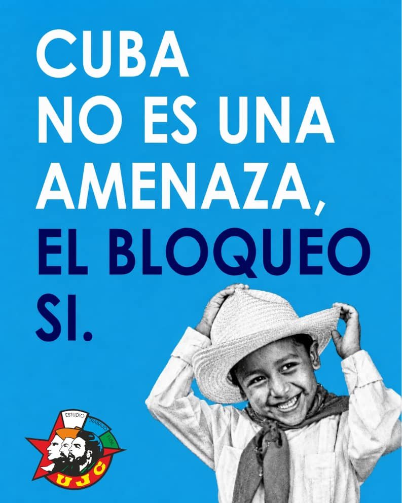 UJCdeCuba's tweet photo. Incapaz de justificar el castigo contra el pueblo de Cuba y su guerra económica genocida, el presidente de EE. UU. repite en la ONU que Cuba representa una amenaza. La mentira es el recurso de quienes se niegan a aceptar el derecho a la libre determinación del pueblo cubano. https://t.co/YVyk3hJVgf