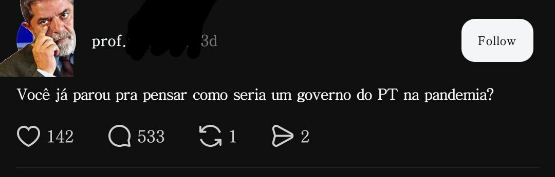 camarotedacpi's tweet photo. Um moço lá no Threads que é "Nem Lula Nem Bolsonaro, simplesmente Bolsonaro" tá perguntando como que seria uma pandemia sob um governo do PT.

Como o moço não lembra da Pandemia H1N1 em 2009, sob Governo Lula II, vamos ajudar o coleguinha a entender o que é gestão de riscos. 🧵 https://t.co/cPMRWYSW5S