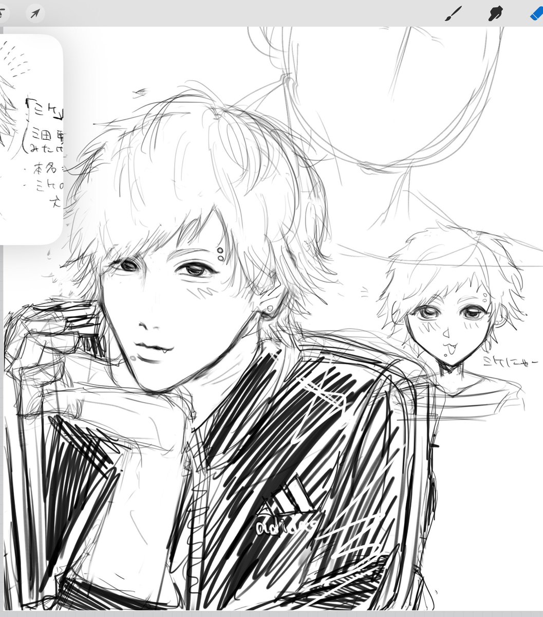 m02yan's tweet photo. 毎回ラフで止まっちゃうよーん😭 https://t.co/ePLMeEuphM