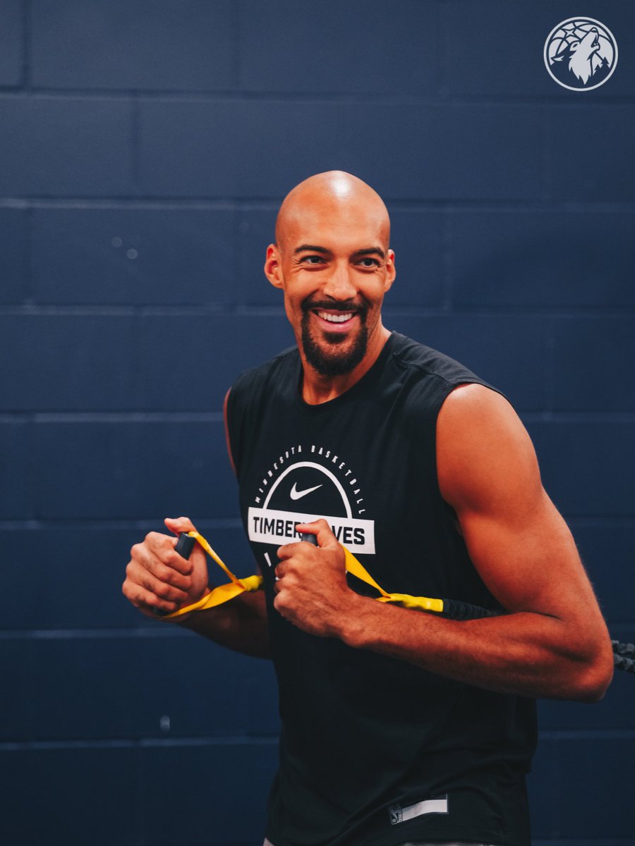 LegionHoops's tweet photo. Rudy Gobert shows up to training camp with a new look. The Timberwolves, man. https://t.co/27s7cz8TDE