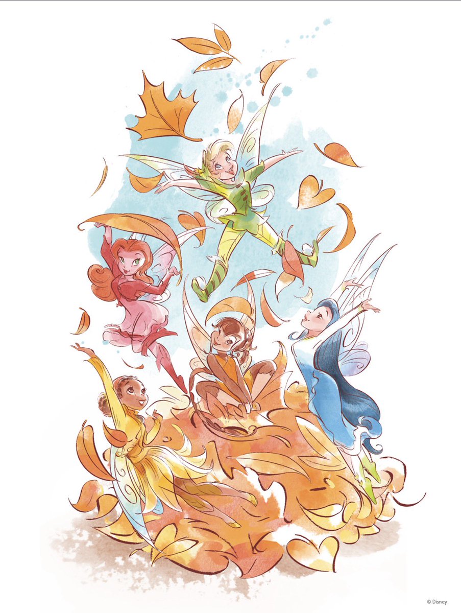 desolatist's tweet photo. NEW CASEY ROBIN TINKER BELL ART TO CELEBRATE THE FIRST DAY OF FALL https://t.co/poozVU3aW3
