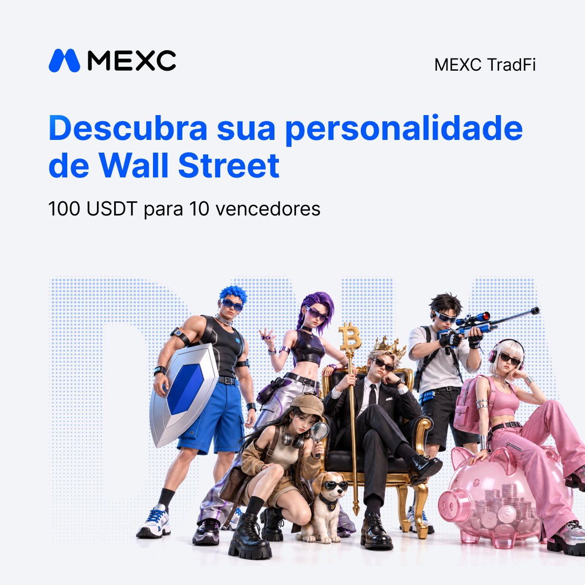 mexc_portuguese's tweet photo. 🧬 Descubra sua personalidade de Wall Street e concorra a 100 USDT em prêmios.

🏆 10 vencedores × 10 USDT

👇 Como participar:

1️⃣ Siga-nos + RT + Like
Junte-se ao nosso TG: https://t.co/bocck8tCzk
2️⃣ Cadastre-se aqui:
https://t.co/wCQ9V1nFsI
3️⃣ Faça o teste e descubra sua personalidade.
4️⃣ Compartilhe uma captura de tela do seu resultado nos comentários com #MEXCTradFi #MEXC0FEE
5️⃣ Preencha o formulário: https://t.co/oj3HXUUtwB

🍀 Boa sorte a todos!
