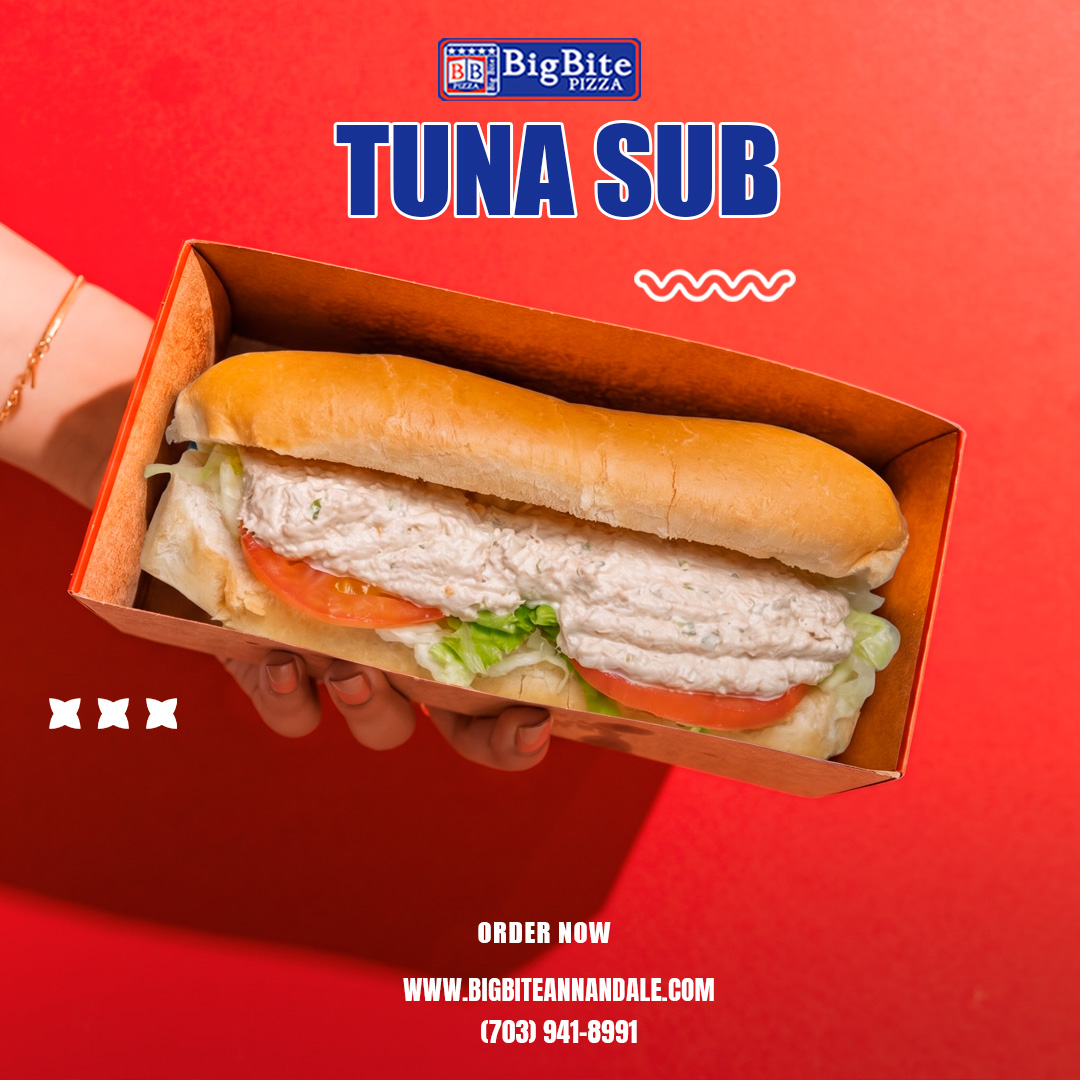 bigbite_pizza's tweet photo. Meet Your New Tuna Sub Craving
Creamy tuna + crisp lettuce + juicy tomatoes + a soft roll = a seriously satisfying Tuna Sub! Order yours today!
๐ (703) 941-8991
๐ https://t.co/53l1xRTTrt
#TunaSub #BigBitePizza #AnnandaleVA #SubLovers #VirginiaEats #Takeout #Foodie https://t.co/MATB6tfY14