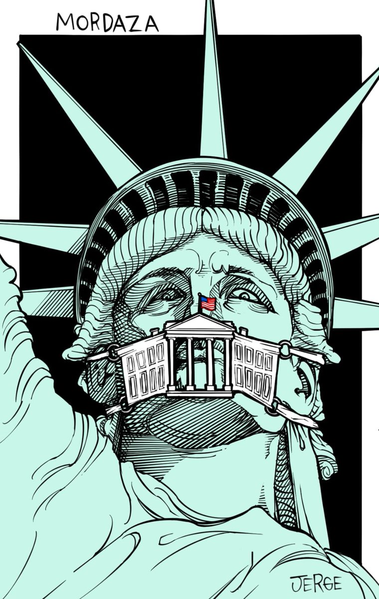 El_Chamuco's tweet photo. "Mordaza", por @monerojerge. #CartónDelAverno https://t.co/Bd9TNKzEJM