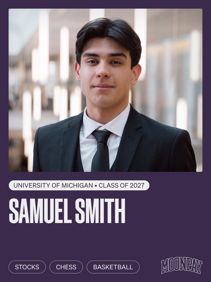 smit3y_'s tweet photo. Stoked to be on the Moonpay team this semester 

@moonpay 
#MoonPayCollege
#CampusLeader https://t.co/vX2njza2EM