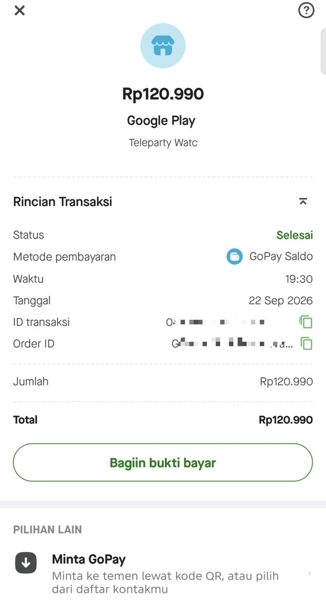 czerriy's tweet photo. ampun dehh aku lupa cancel trial teleparty ku jadinya kelanjut langganannya😭😭😭 

padahal cuman mau coba fiturnyaaa😭😭 https://t.co/GKkD8ck6IP