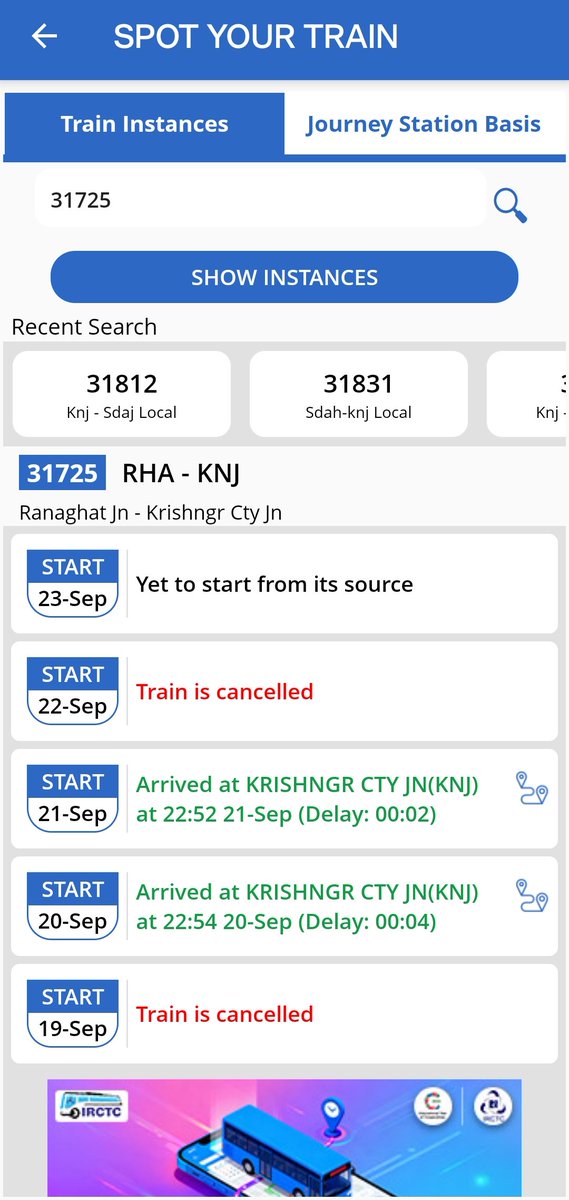 SovanBi70394543's tweet photo. Authority is canceling a daily train quite frequently, and when asked for the reason, the Ranaghat officer-in-charge is behaving poorly. Even after several request he has not provide any complain book also. 

Very simple question Sir. What is going on?

@drmsdah @EasternRailway https://t.co/n89RZXRjh5