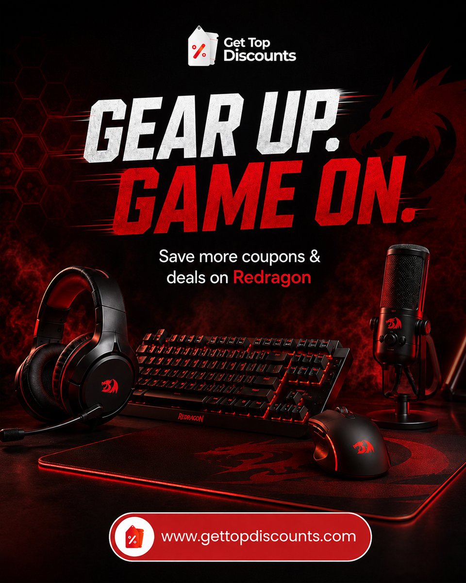 gettopdiscounts's tweet photo. Gear up. Game on. Save more with Redragon! Discover deals on gaming keyboards, mice, headsets & accessories.
https://t.co/9x4ZwLKeXN
#Redragon #GamingDeals #GamingGear #PCGaming #GamingSetup #TechDeals #SaveMore https://t.co/J4fUhsCBMF