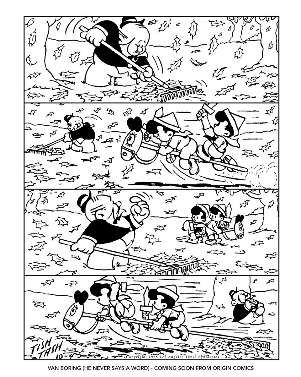 OriginComics_ca's tweet photo. Fall is upon us and Van Boring is coming up with new ways to get out of his chores. The Complete Van Boring is coming soon! #vanboring #comicsstrips #origincomics https://t.co/Q5BS0rCeCP