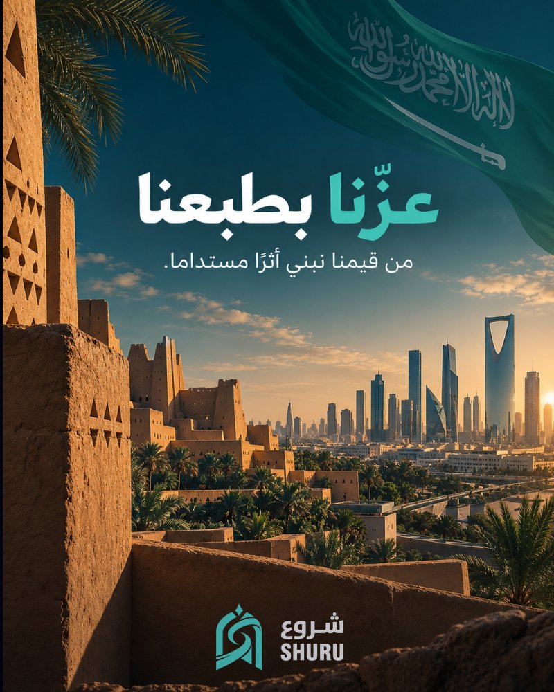 SHURUmag's tweet photo. في يوم الوطن، نحتفي بما يتجاوز الإنجاز نفسه.
نحتفي بالطموح، والهمّة، والقدرة على تحويل الرؤية إلى واقع وأثر.

في شروع، نؤمن أن التقدّم يبدأ بفكرة واضحة، ويكبر بقرار أفضل، ويُقاس بما يصنعه من أثر. https://t.co/wEFLqvrGTL
