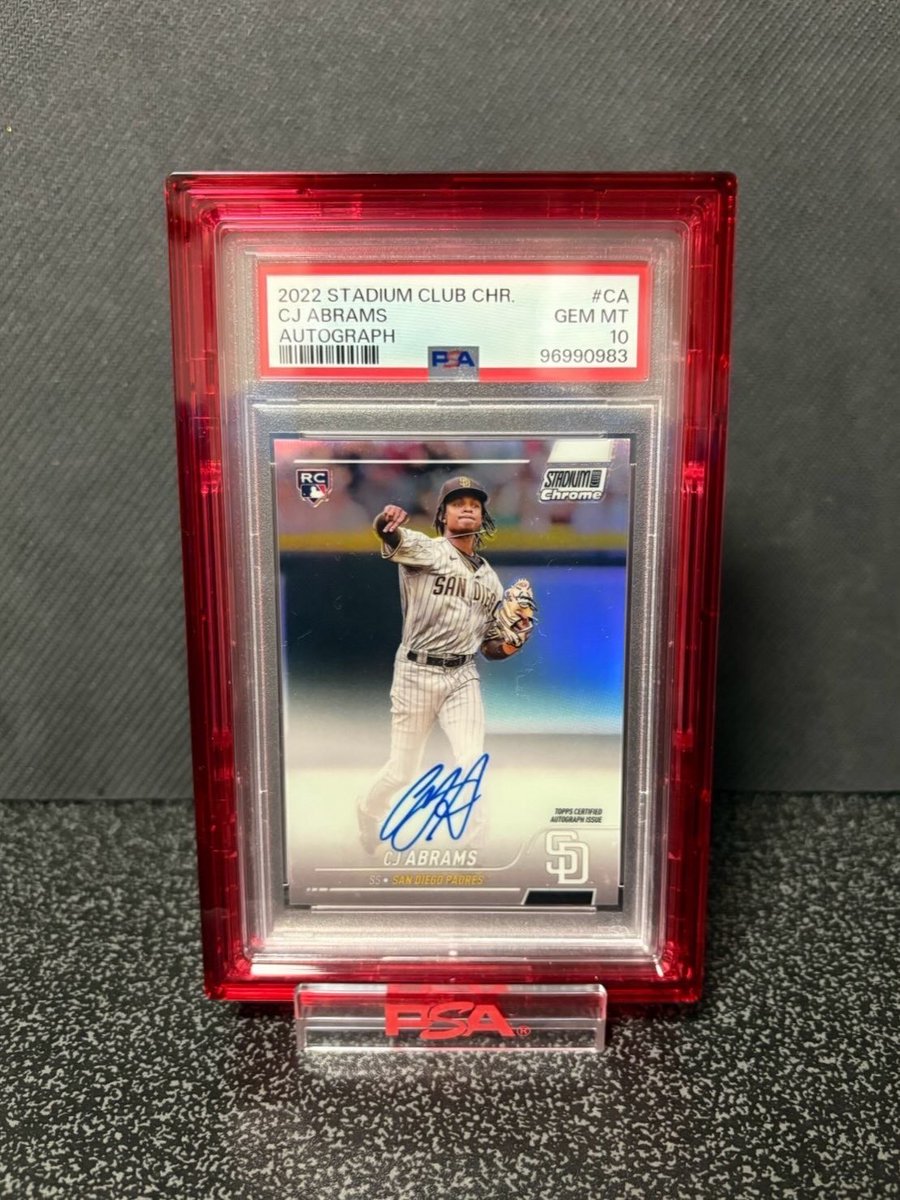 Memosn8g's tweet photo. Washington Nationals

Topps STADIUM CLUB
CJ ABRAMS RC auto PSA10

Topps STADIUM CLUB
CJ・エイブラムス 
RC 直筆サイン PSA10

@CardPurchaser https://t.co/sHYNXes9Kn