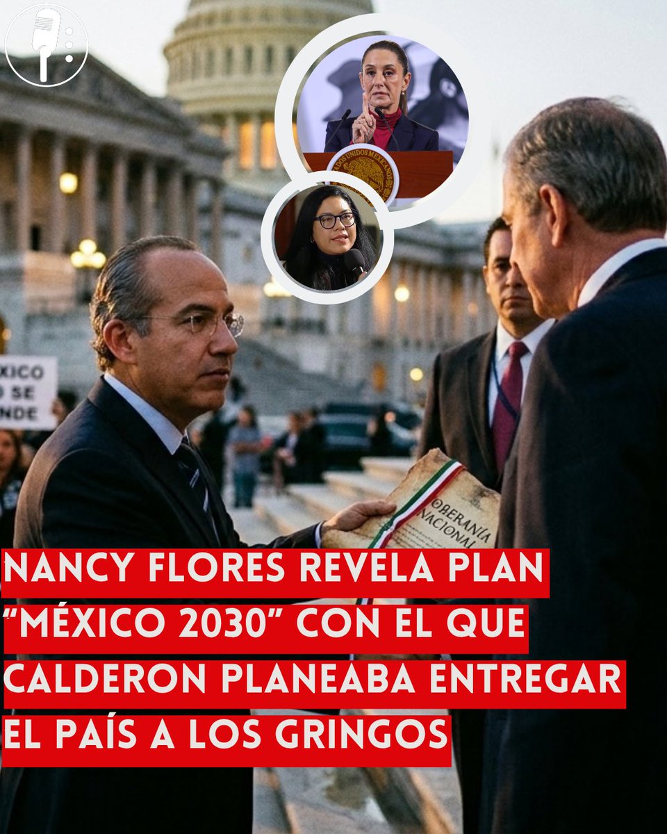 YosoyPedrero's tweet photo. 🚨 OJO: NANCY FLORES REVELA PLAN “MÉXICO 2030” CON EL QUE CALDERÓN PLANEABA ENTREGAR EL PAÍS A LOS GRINGOS

La periodista Nancy Flores documentó en 2010 el llamado “México 2030, Proyecto de Gran Visión”, un conjunto de documentos elaborado durante la transición de Felipe Calderón y posteriormente impulsado por su gobierno.

Según la investigación de Flores publicada en Contralínea, el proyecto planteaba una transformación profunda del Estado mexicano, con propuestas relacionadas con la participación privada en sectores estratégicos y una integración mucho mayor con América del Norte.

En uno de sus reportajes, Flores sostuvo que el proyecto contemplaba que Estados Unidos tuviera una mayor influencia sobre las políticas públicas mexicanas, la creación de instituciones compartidas y el abandono del concepto tradicional de soberanía nacional.

La investigación también señaló que el escenario planteado hacia 2030 contemplaba la participación de “mexicoamericanos” en cargos públicos relevantes y una integración política, económica y de seguridad mucho más estrecha con Estados Unidos.