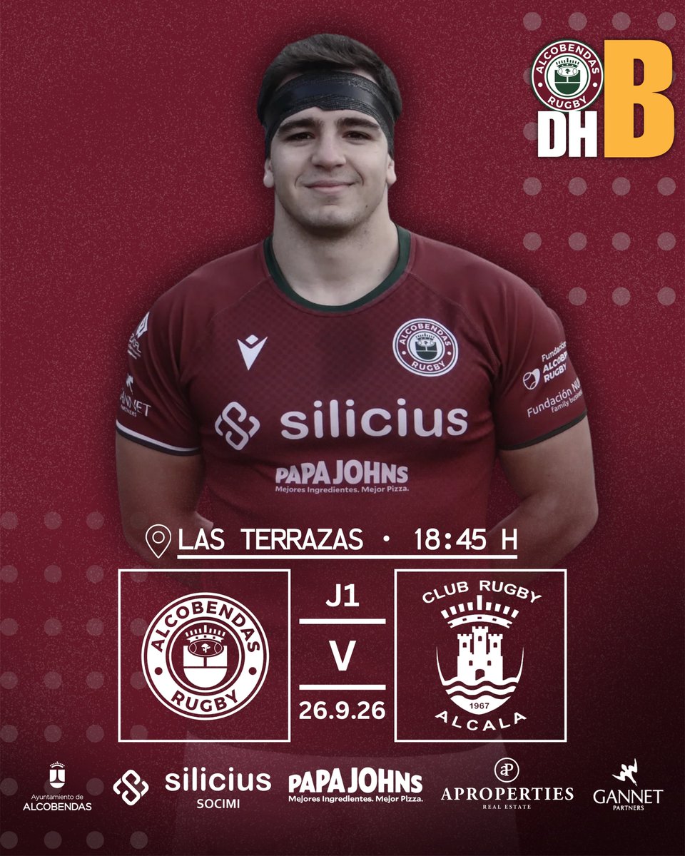 AlcobendasRugby's tweet photo. 🏉 ¡Nuestro Silicius Alcobendas B entra en juego!
🆚 Alcalá Rugby | J1 · DHB
📅 26 de septiembre · 18:45 h
📍 Las Terrazas
🎟️ Entradas no socios:
https://t.co/LWytvjKvy5
¡Vamos ARU! 💪 #ARUDHB https://t.co/Cxlo9RvYuS