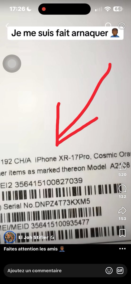AyaSansFiltre's tweet photo. Quelle violence cette arnaque 😭 Il a commandé un iPhone 17 Pro, il a reçu un iPhone XR-17Pro Cosmic Orange…Le scam du siècle https://t.co/J8PkVGE8Yv