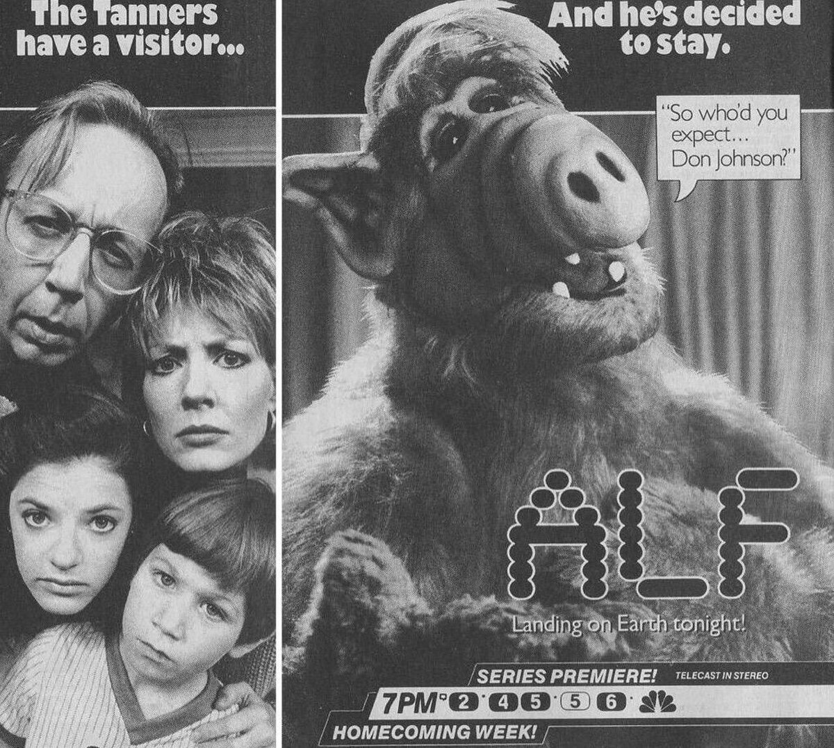 RetroNewsNow's tweet photo. 📺DEBUT: ‘ALF’ premiered 40 years ago, September 22, 1986, on NBC https://t.co/HZCbGDHD84