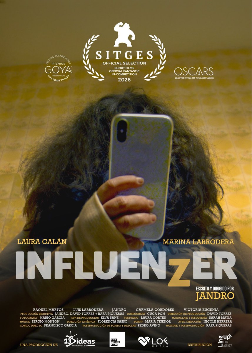 Jandro's tweet photo. Estrenamos mi tercer corto, “InfluenZer” en Sitges el 10 de octubre. 😉 https://t.co/VToQMsqZEf