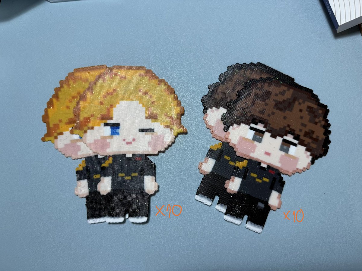 KPwan975's tweet photo. Giveaways (freebies) for VCT Champions Shanghai!
I created the Perler bead patterns myself.
I'll be giving them out at the venue on Oct  10–11 and 16–17.
trade preferred, or show proof of NRG merch / bundles/twitch sub/fanworks of ANY NRG player #NRGWIN https://t.co/GuiNol0Yzu