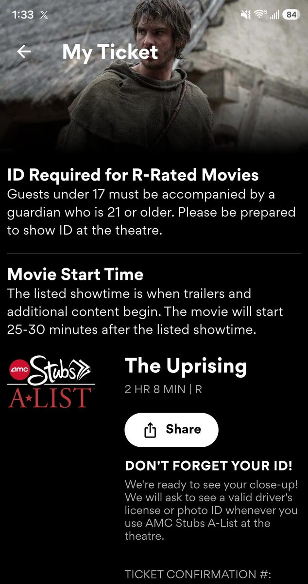 SMSgt_Zach's tweet photo. Movie number 87 #atAMC is #TheUprising 🤘

Paid money and received real concessions.  No coins or off shore tokens here🤘

Spoiler Alert ⚠️ 
Thursday post will include #Ironman gear! https://t.co/NLHctdC9f0