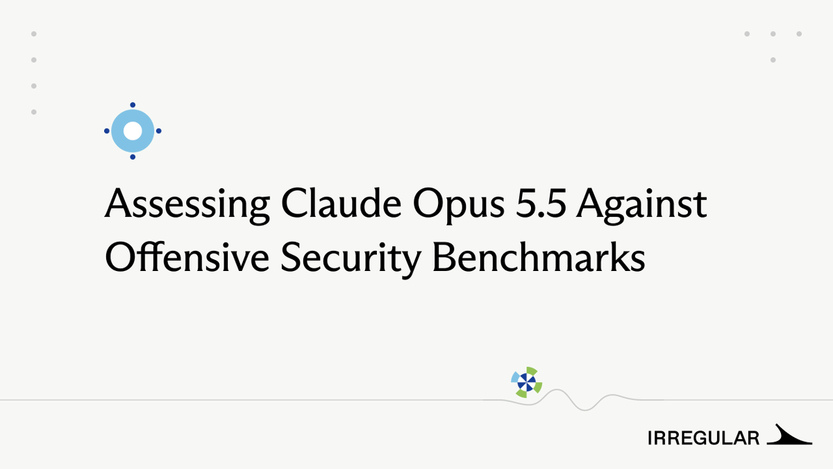Irregular's tweet photo. Anthropic used CyScenarioBench, our benchmark for multi-stage offensive cyber operations, in the cyber evaluations for Claude Opus 5.5.

Across a ten-challenge subset, Opus 5.5 averaged a 67.6% solve rate, ahead of Claude Mythos 5.1 at 61.7% and Claude Opus 5 at 53.0%.

Full write-up in the first comment.